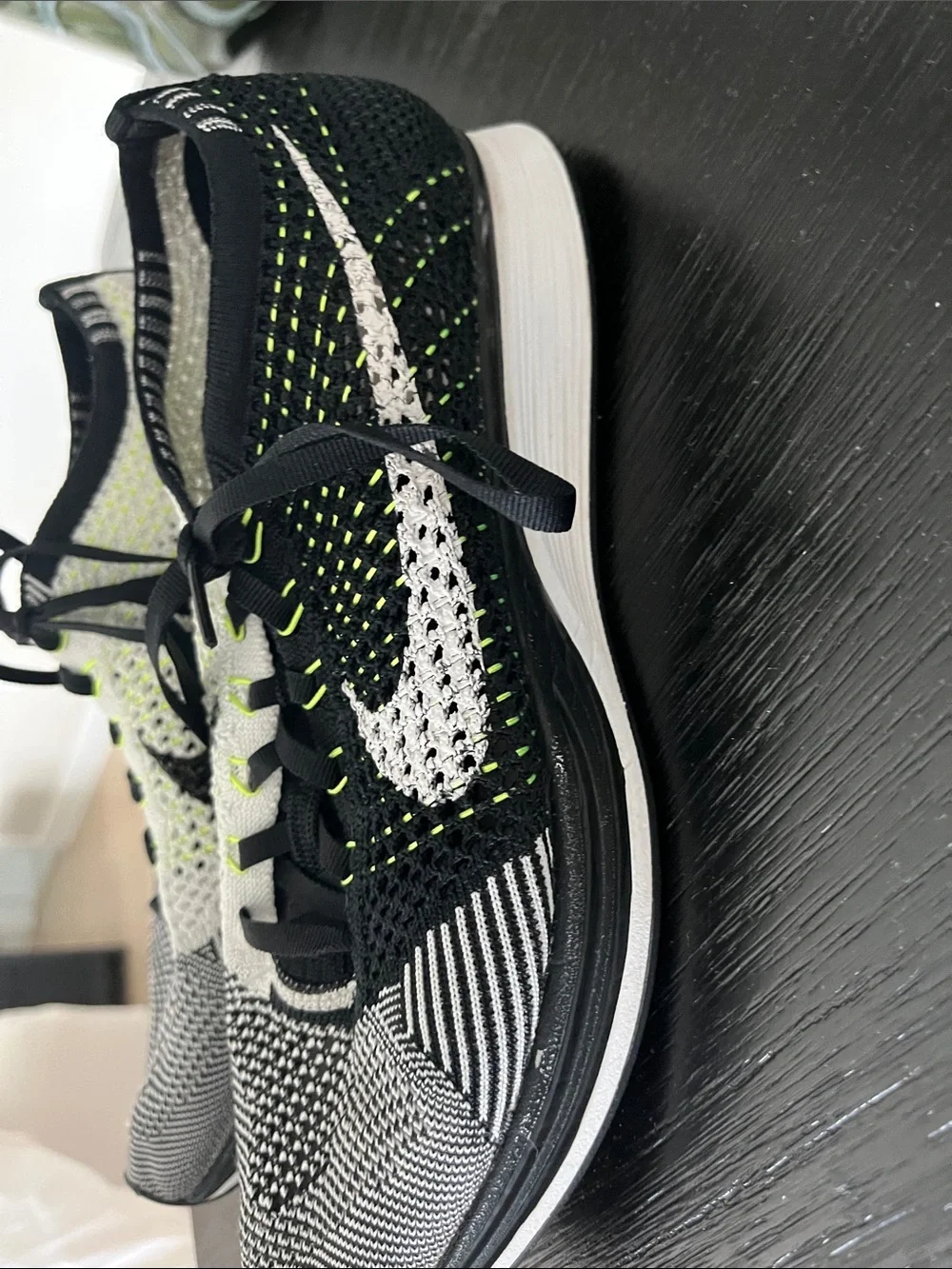 Nike Flyknit Sneakers - Black, White & Neon Green